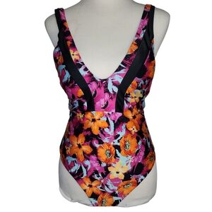 Sunproof 1PC Floral Print Swimsuit Junior Sz 9 Swimwear Beach Tropical Pool NWT